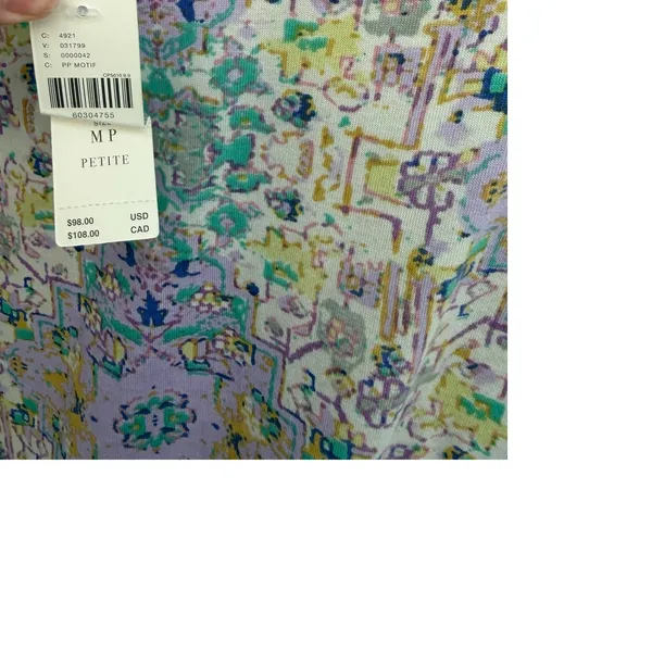 Anthropologie‎ Odetta Embroidered Boho Peasant Top Lavender Petite MP NWT - Image 12