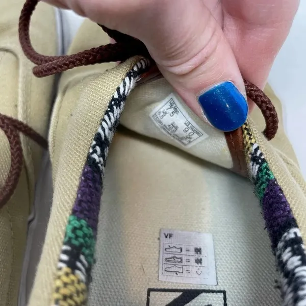 VANS Classic Canvas Tan Aztec Blanket Low‎ Top Sneaker Shoes Size 9 - Image 7
