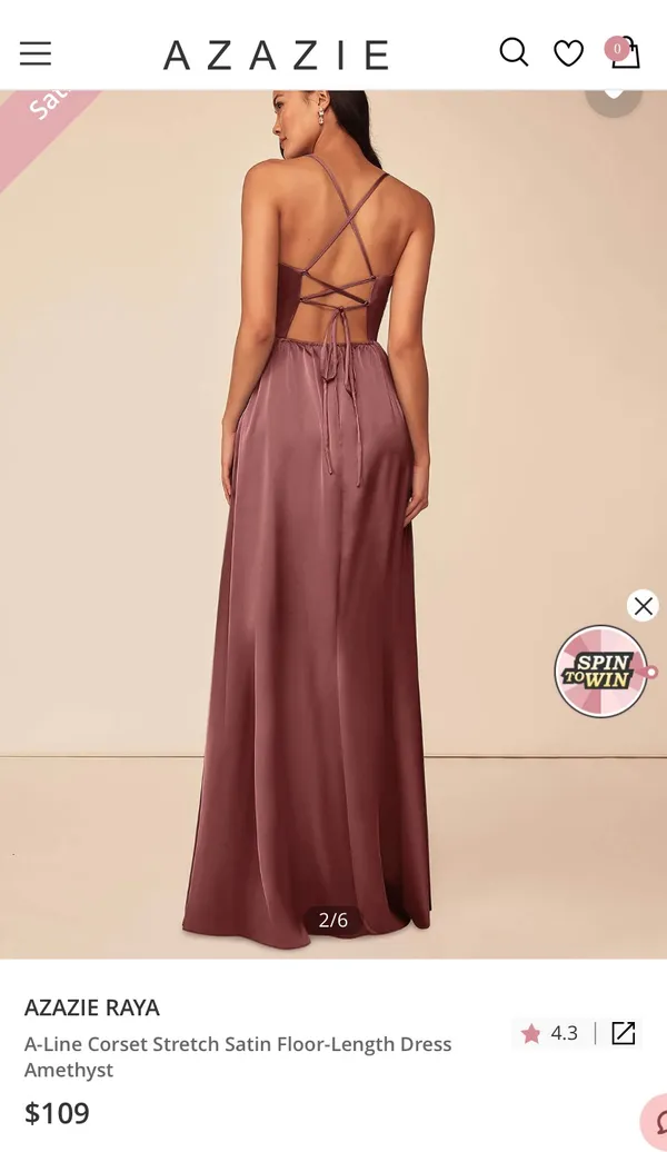 Azazie Bridesmaid Dress Worn ONCE - Image 3