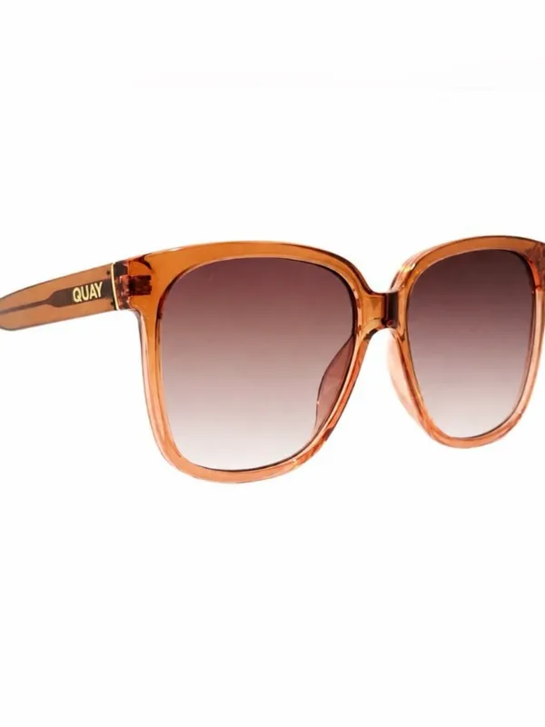 QUAY Womens WIDE AWAKE 77694 Coffee Rose Frame Brown Lenses Sunglasses 59 16 145 - Image 13