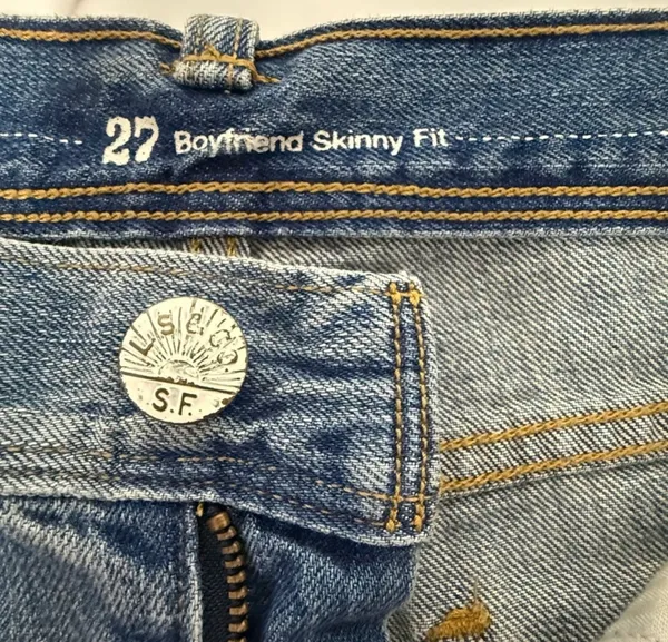 Levi’s 100% Cotton Distressed Boyfriend Skinny Jeans - Size 27 - Image 5