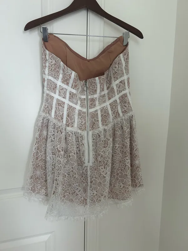 For Love & Lemons Lace Mini Dress White - Image 6