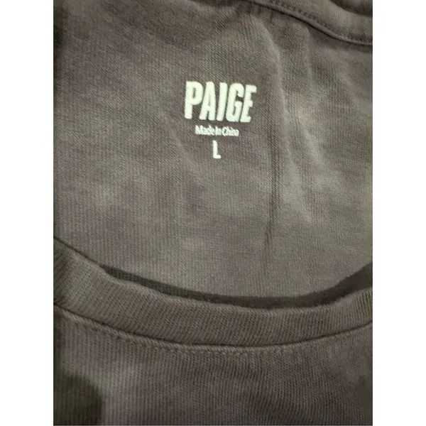 Paige‎ gray white tie dye tee shirt womens L - Image 6