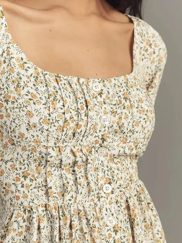 Anthropologie Long-Sleeve Corset A-Line Mini Dress - Image 5