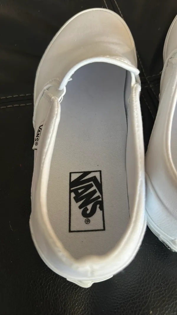 BRAND NEW all white slip on vans - Image 4