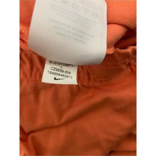 Nike Women’s Cotton Acid Wash Orange Fleece Lightweight Joggers L Athleisure - Image 11