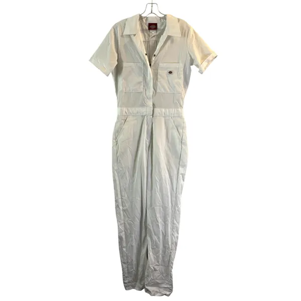 Dickies Women's Short Sleeve Flex Coverall Jumpsuit size S White - Image 2