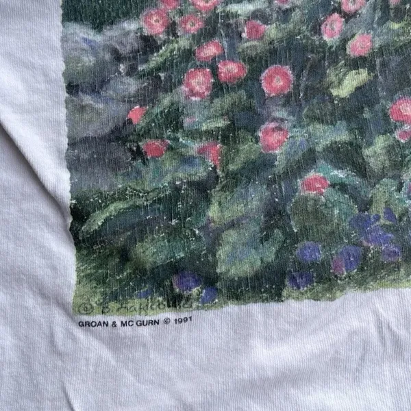 Vintage Groan & mc gurn women’s Boston Flower Shirt Single Stich USA Made Sz L - Image 2