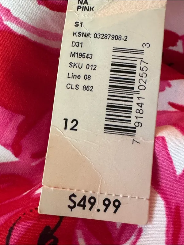 B. Smart Pink Floral Midi Dress nwt 12 - Image 8