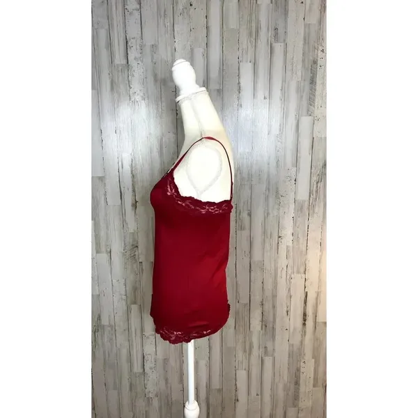 White House‎ Black Market Women’s Size Small Red Lace Camisole Tank Top - Image 7