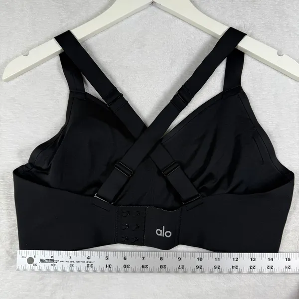 Alo‎ Yoga Women Black Fast Bra Adjustable Criss Cross Straps Activewear W7162R M - Image 3