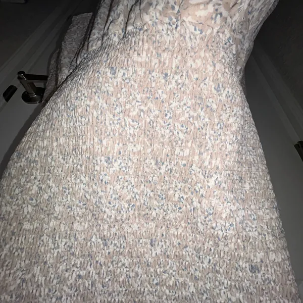 New, Worth Collective Cameron Smocked Ruffle Midi Dress Size M - Image 10