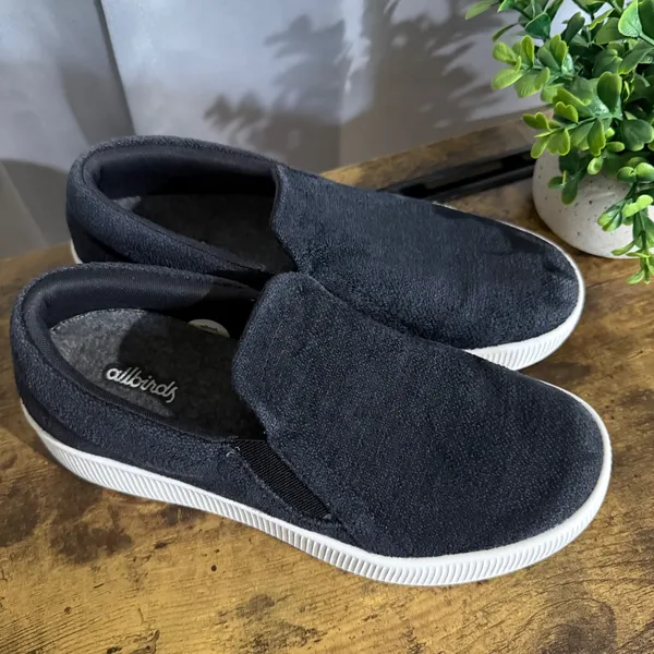 Allbirds Lounger Lift Black White Slip On Sneakers Womens Size 8 Comfort Casual - Image 2