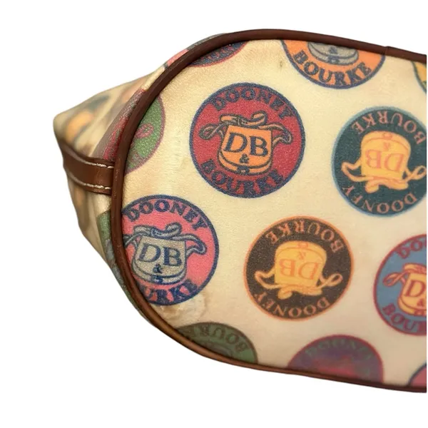 Y2K Vintage Dooney and Bourke Canvas Coated Small Shoulder Bag - Image 5