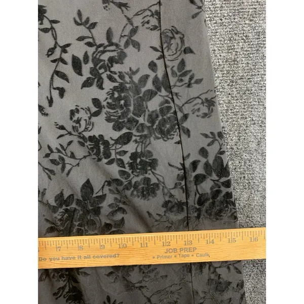 Windsor Black Velvet Burnout Floral Strapless Dress Side Slit Size M Fairygoth - Image 6