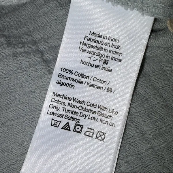 Madewell Glassware Blue Lightspun Butterfly Square Neck Cotton Gauze Mini Dress - Image 9