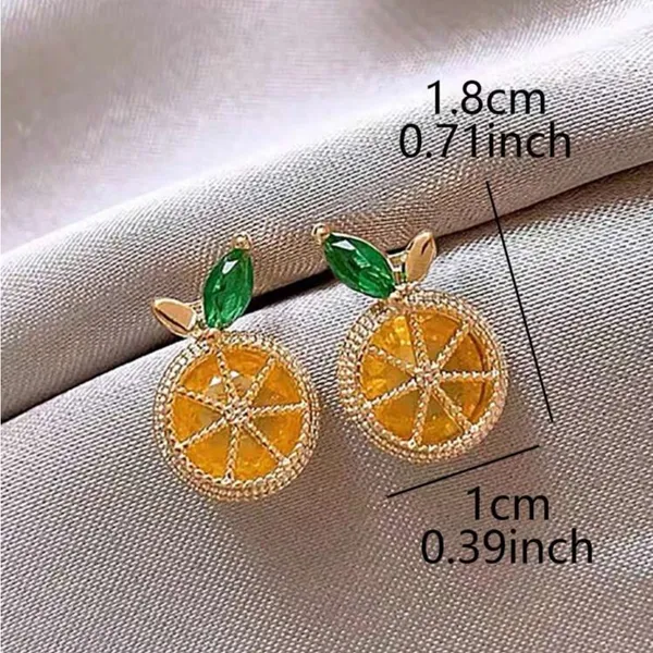 Lemon Earrings Gold - Image 7
