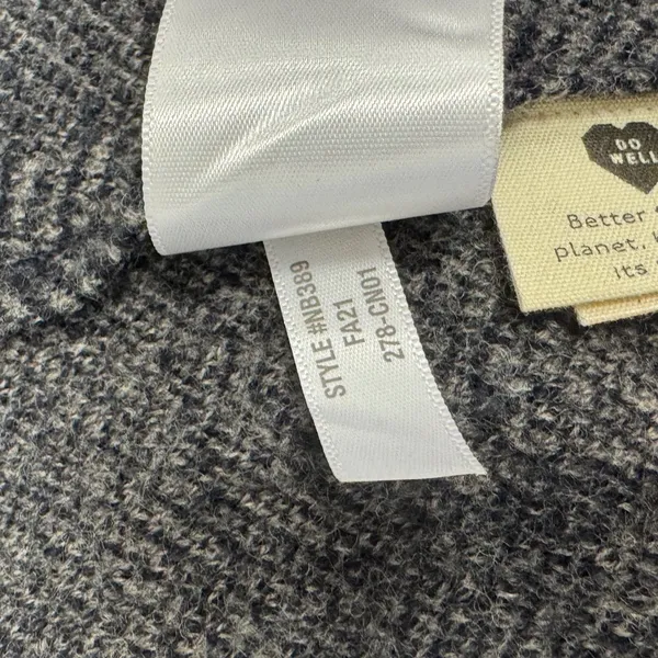 Madewell 100% Merino Wool Herringbone Sweater Coat Grey NB389 Women's Small - Image 10