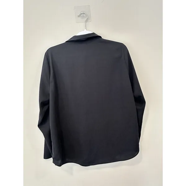 NWT Zara Long Sleeve V-neck Collared Shirt Blouse Bell Sleeves Large 2184 - Image 2