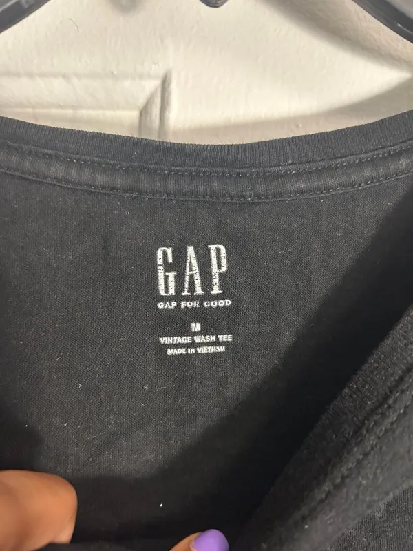 Gap Gap For Good Vintage Wash Tee Black Size M - Image 3