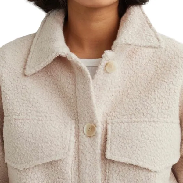 Divided Cropped Teddy Jacket - Image 4