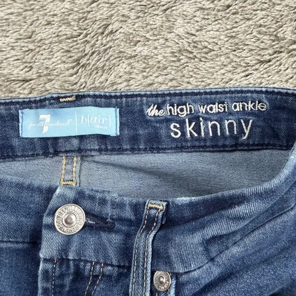 7 For All Mankind The High Waist Skinny Ankle Women's 27 - Image 6