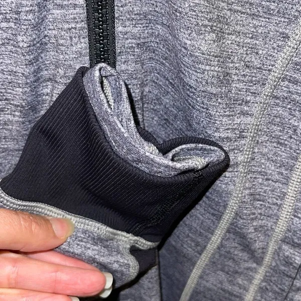 Lululemon Athletica Womens Daily Practice Zip Up Hooded Jacket Gray Black Size 8 - Image 9