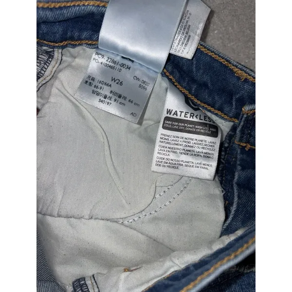 Levis Jeans Womens 26 blue Denim Wedgie Straight Button Fly Premium - Image 7