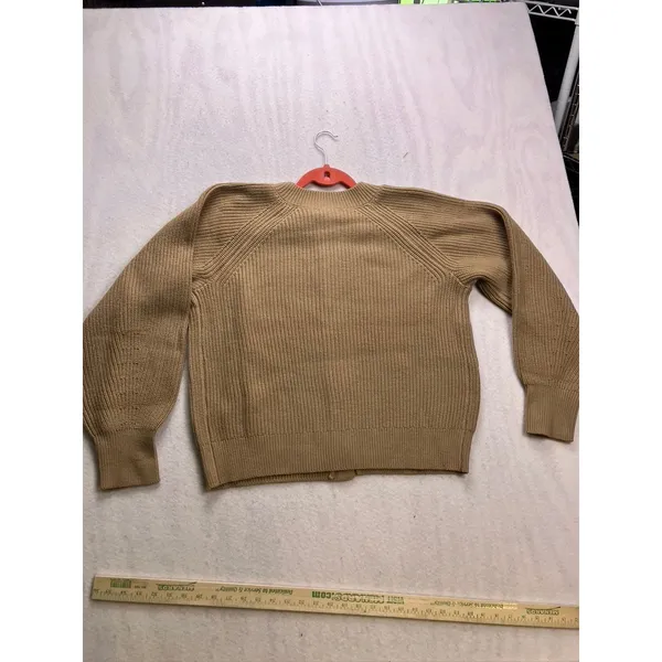 Banana Republic Cardigan Sweater‎ Womens XXL Tan NWT Shaker Knit Button Front - Image 7