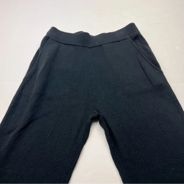 Favorite Daughter Cotton Cashmere Blend Ribbed‎ Pants Women Size XS Black Flare - Image 11