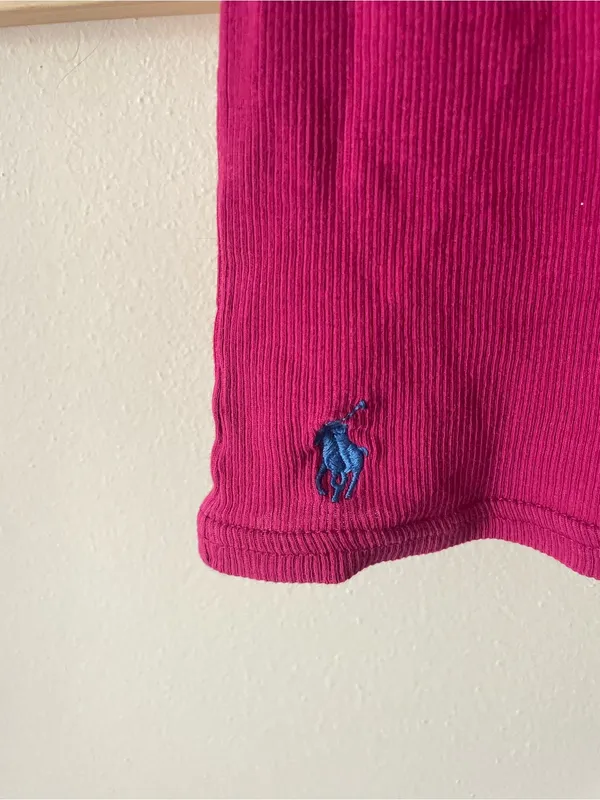 Ralph Lauren Y2K Vintage Pima Cotton Ribbed Cami Tank Top Small - Image 3