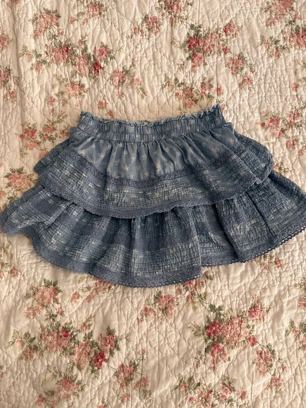 Aerie Ruffle Skirt Mini Blue - Image 2