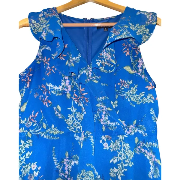 Lulus Floral Ruffle Mini Dress Women's Small Tiered Fairy Garden Wedding Event‎ - Image 2