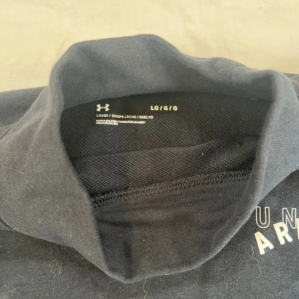 Under Armour Women's UA Rival Terry Crew sweatshirt Large Black Loose - Image 4