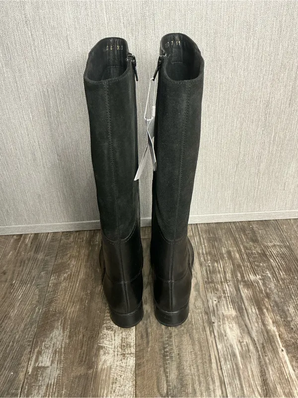 Geox Black Over-the-Knee Leather Riding Boots Size 7 - Image 11