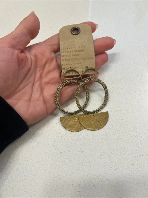 NWT Anthropologie Caitlyn Crocheted Drop Earrings - Image 4