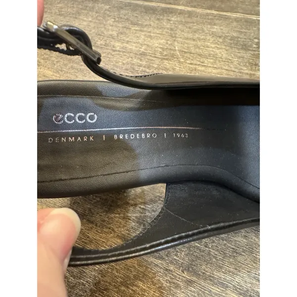 ECCO Sculpted 55 Luxe Slingback Pump Size 39‎ US 8-8.5 Black - Image 9