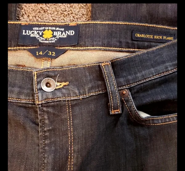 Lucky Brand Lucky Charlotte Kick Flare 14/32 Boho Festival Country Preppy Bootcut Y2K Grunge - Image 5