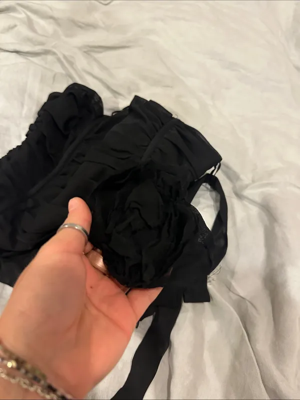 Zara corset top with black rosette - Image 3