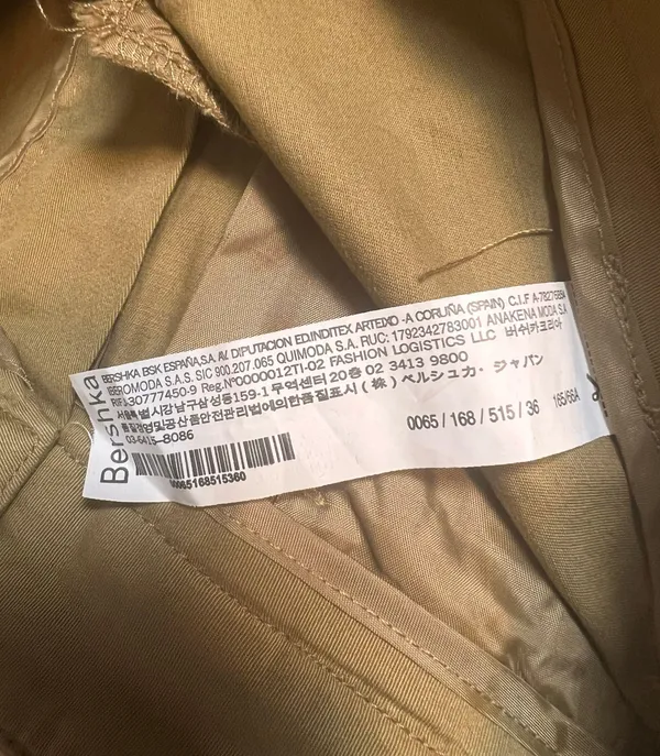 Bershka NWT Tan Cuffed Ankle Cropped Trouser Pants - Image 11