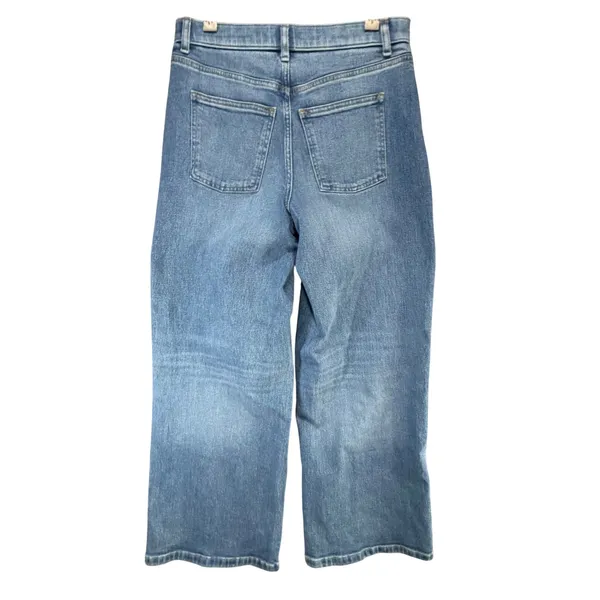 Spanx Wide Leg Denim Jeans Womens‎ 29 Light Wash Blue High Waist Modern Classic - Image 6