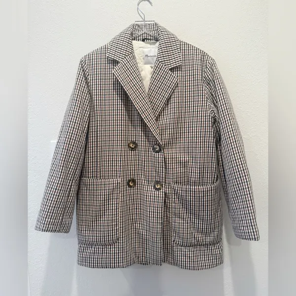 MADEWELL‎ Padded Plaid Jacket size Small NB250 Oversized - Image 3