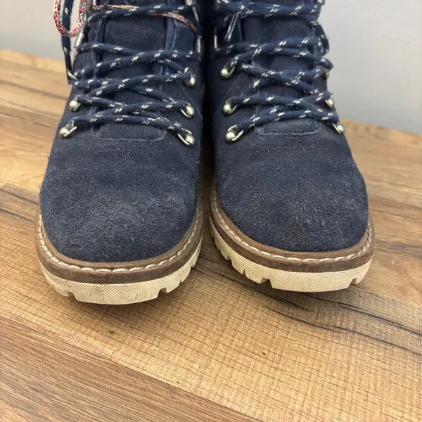 Toms Summit Suede Lace Up Hiking Boots Outdoor Dark Blue Women’s - Image 3