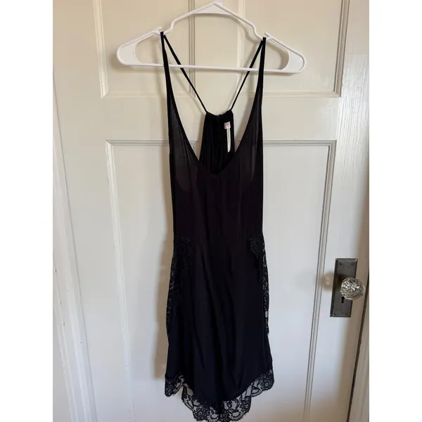 Free People black Eyelashes slip‎ dress size medium - Image 2