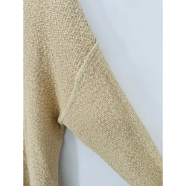 Aerie Womens Sweater Pullover Oversized Deconstructed Slouchy Beige Size‎ Medium - Image 5