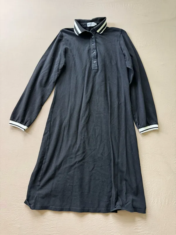Meli Long Sleeve Knit Polo Dress - Image 2