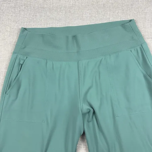 Athleta Venice Pants Womens XL Teal Green High Rise Wide Leg Stretch Pull On - Image 6