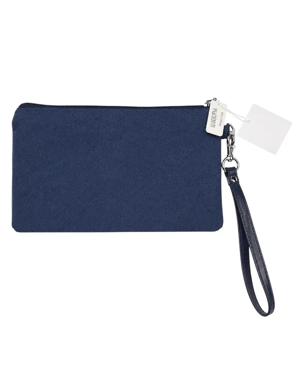 Viola NWT Beaded Game Day Cowboy Boots Western Wristlet Clutch Navy Orange - Image 3