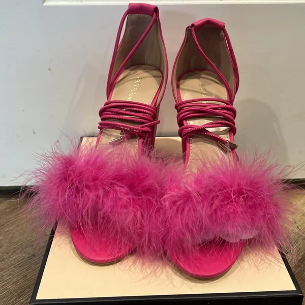 *Brand New* BCBGeneration Passion Pink Fluffy Heel, Size 8.5M - Image 2