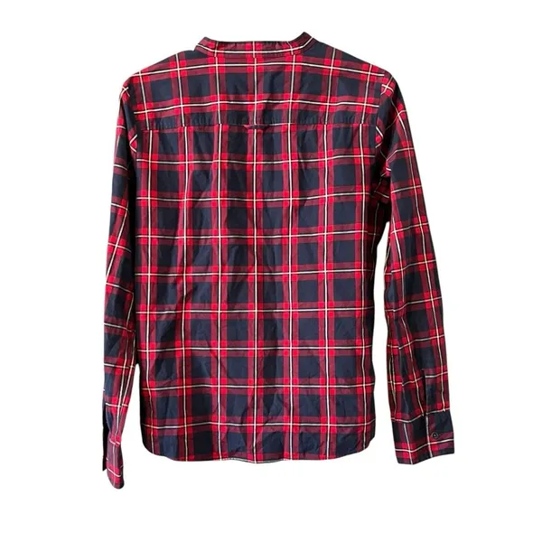 Brooks Brothers Red Fleece Button-down Shirt Women's Size 4 Red Plaid Ruffle‎ - Image 2
